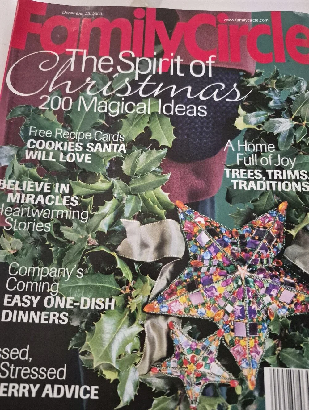 2 Family Circle  Christmas Magazine Issues. 2003And 2003.